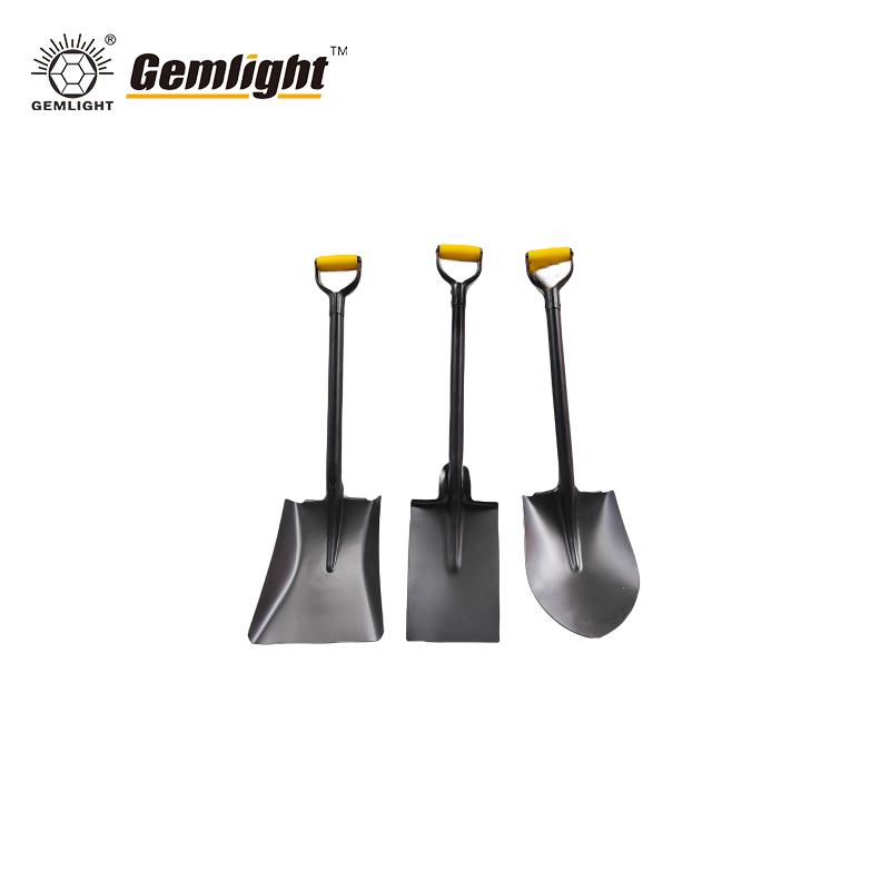 China Factory Garden Agricultural Tools Carbon Steel Garden Hand Shovel Round Spade With Handle